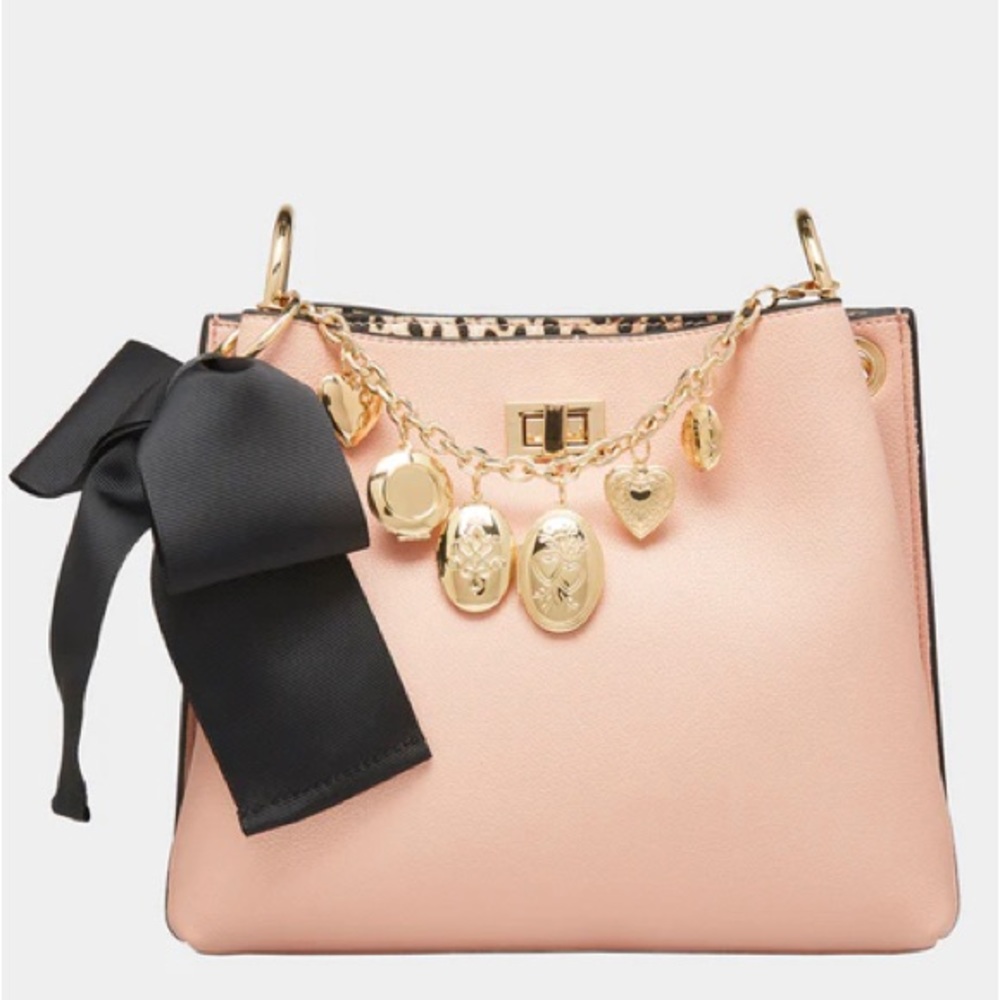 Betsy Johnson Locket up Bucket handbag.